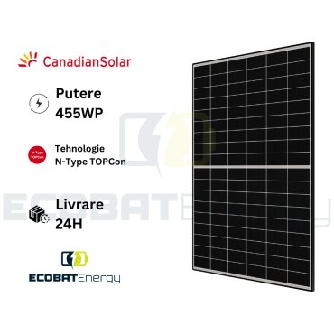 Panou fotovoltaic CanadianSolar C6.2 455WP N-Type TOPCon
