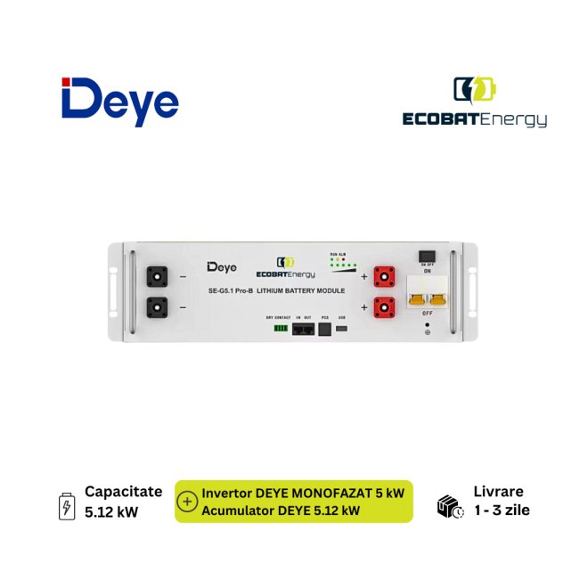 Combo Deye 6kw & Deye 5.12kwh