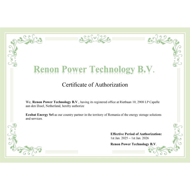 Acumulator Renon Extreme Series 51.2V - BMS+Module 15,36kwh