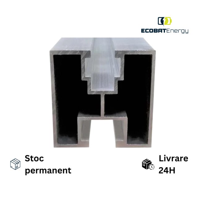 Profil aluminiu Tip H 40 x 40 mm x 3,6 ml