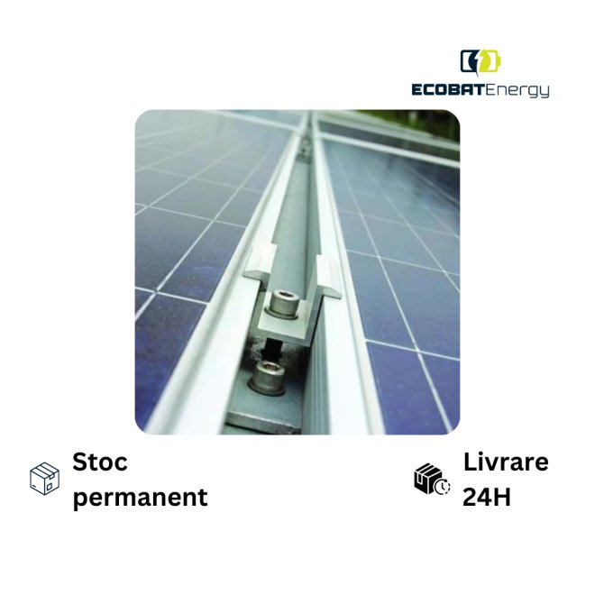 Clema dubla îmbinare panou fotovoltaic Profil Tip H