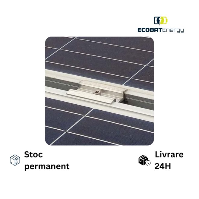 Clema dubla îmbinare panou fotovoltaic Profil Tip H