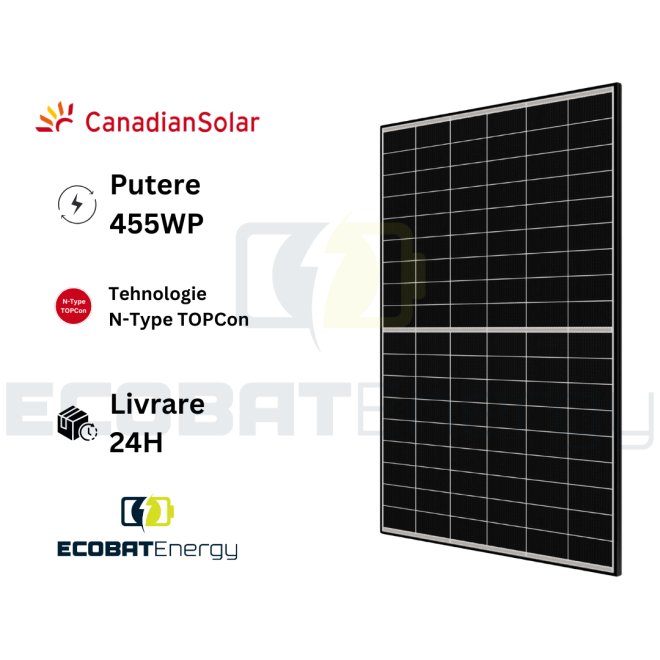 Panou fotovoltaic CanadianSolar C6.2 455WP N-Type TOPCon