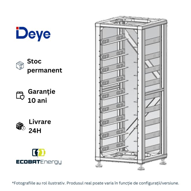 Rack Metallic Deye 3U-LRack - 9 layer Battery Pack BOS-G