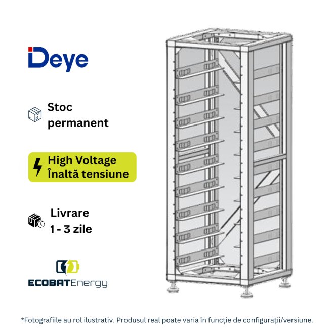 Rack Metallic Deye 3U-LRack - 9 layer Battery Pack BOS-G Pro