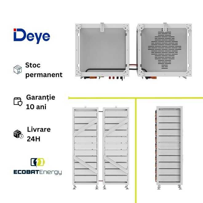 Sistem Stocare Deye BOS-A HV 61.44Kwh IP20