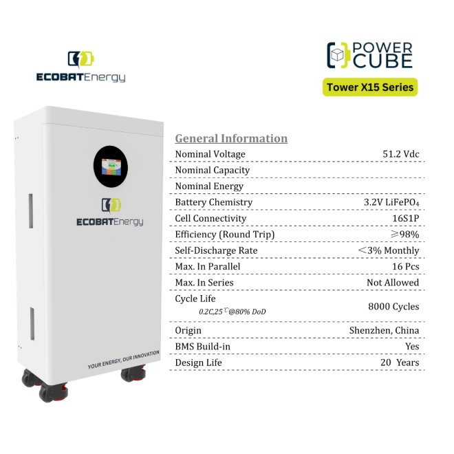 Acumulator TowerX15  Lifepo4 16,08 KWh 