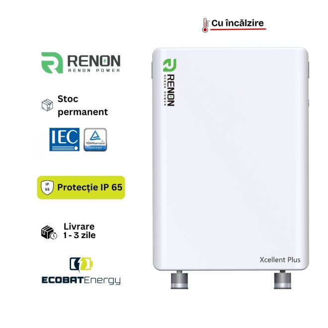 Acumulator Renon Lifepo4 Xcellent Plus 16 kWh 51.2V-314Ah IP65 Cu Incalzire