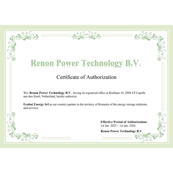 Acumulator Renon Lifepo4 Xcellent Plus 16 kWh 51.2V-314Ah IP65 Cu Incalzire