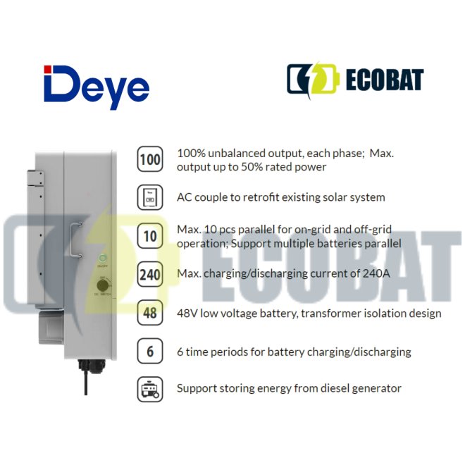 Invertor Deye Hibrid SUN-10K-SG04LP3-EU LV