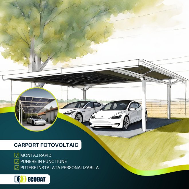 Carport Fotovoltaic  2 locuri 