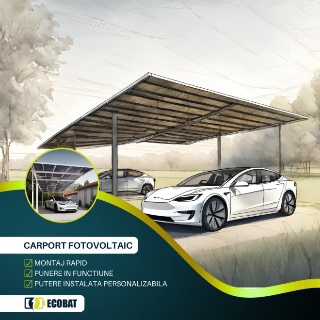 Carport Fotovoltaic  2 locuri 