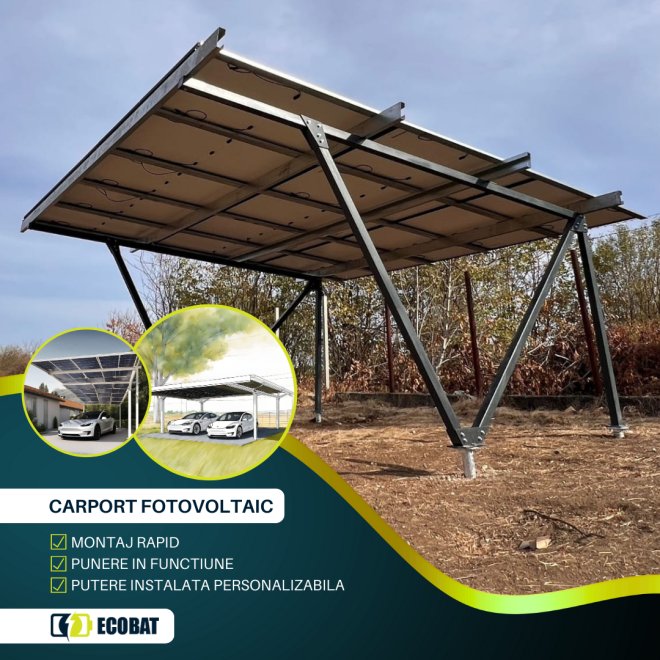 Carport Fotovoltaic  2 locuri 