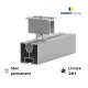 Profil aluminiu Tip H 40 x 40 mm x 3,6 ml